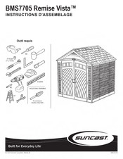 Suncast BMS7705 Remise Vista Instructions D'assemblage