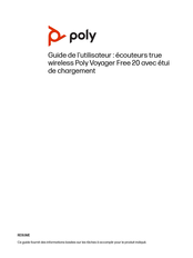 Poly Voyager Free 20 Guide De L'utilisateur