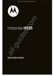 Motorola H525 Guide De Démarrage Rapide