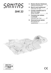 Sanitas SHK 33 Mode D'emploi