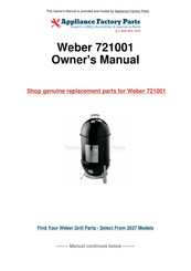 Weber 721001 Mode D'emploi & Recettes