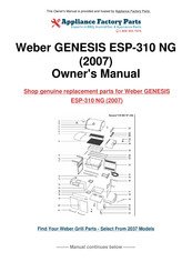 Weber GENESIS ESP-310 NG Guide De L'utilisateur