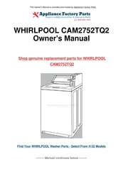 Whirlpool CAM2752TQ2 Instructions D'installation