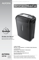 Aurora ShredSafe AU740XA Manuel D'utilisateur