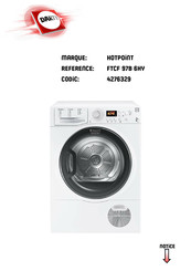 Hotpoint Ariston FTCF 97B Mode D'emploi