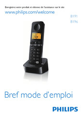 Philips B1911B/38 Mode D'emploi