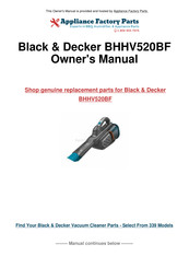 Black & Decker BHHV520BT Manuel D'utilisation