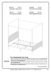 Walker Edison METB5C Instructions De Montage