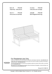 Walker Edison PREO3M Instructions De Montage