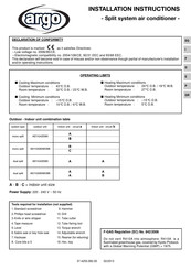 Argo AEI1G50EMX Notice D'installation