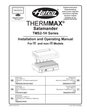 Hatco THERMMAX Salamander TMS2-1H Serie Manuel D'instructions