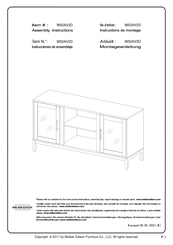 Walker Edison W52AV2D Instructions De Montage