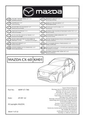 Mazda KR9P-V7-780 Notice De Montage