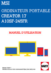 MSI CREATOR 17 Manuel D'utilisation