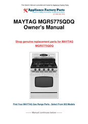 Maytag MGR5775QDQ Guide D'utilisation Et D'entretien