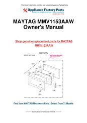 Maytag MMV1153AA Guide D'utilisation Et D'entretien