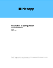 Netapp AFF C800 Installation Et Configuration