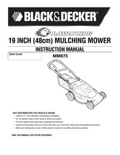 Black & Decker LAWN HOG MM875 Manuel D'instructions