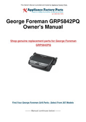 George Foreman GRP5842PQ Guide D'entretien Et D'utilisation