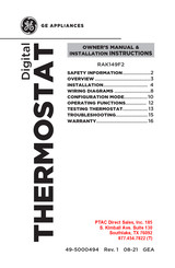GE RAK149F2 Manuel Du Propriétaire Et Instructions D'installation