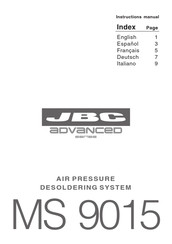 jbc Advanced MS 9015 Manuel D'instructions