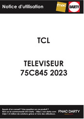 TCL 75C845 Notice D'utilisation