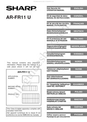 Sharp AR-FR11 U Manuel D'utilisation