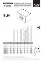 Ruck Ventilatoren ELKI 6035 E2 12 Instructions De Montage