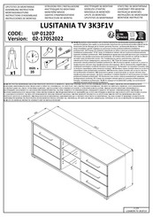 Dedeman LUSITANIA TV 3K3F1V UP 01207 Instructions D'assemblage