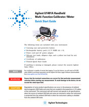 Agilent Technologies U1401A Guide De Démarrage Rapide