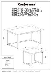 CONFORAMA TIRANA 598598 Instructions De Montage