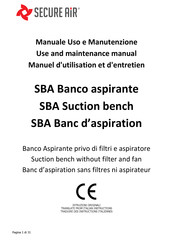 Secure Air SBA Manuel D'utilisation Et D'entretien