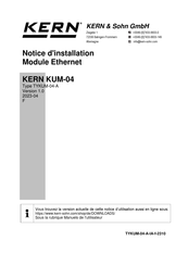 KERN and SOHN KUM-04 Notice D'installation