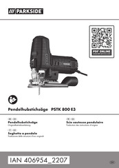 Parkside PSTK 800 E3 Traduction Des Instructions D'origine