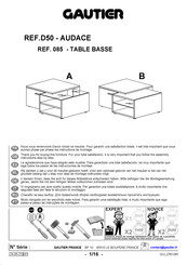Gautier AUDACE D50 085 Mode D'emploi