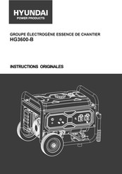 Hyundai power products HG3600-B Instructions Originales