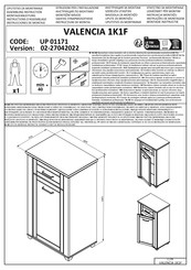 Home affaire VALENCIA 1K1F UP 01171 Instructions D'assemblage