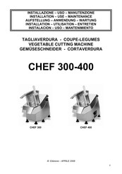 CELME CHEF 300 TR Instructions D'utilisation