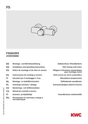 KWC F5SM2003 Notice De Montage Et De Mise En Service
