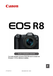 Canon EOS R8 Guide D'utilisation Avancée