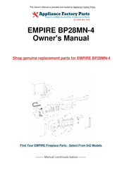 Empire Comfort Systems Mantis FW28BMKP-2 Manuel D'utilisation