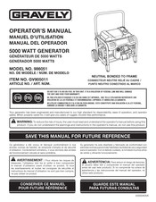 Gravely GV905011 Manuel D'utilisation