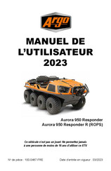 Argo Aurora 950 Responder R 2023 Manuel De L'utilisateur