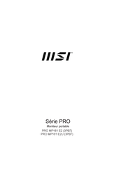 MSI PRO MP161 E2 3PB7 Mode D'emploi