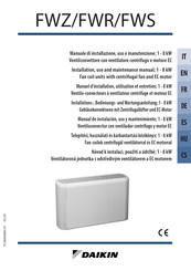 Daikin FWZ Manuel D'installation, Utilisation Et Entretien