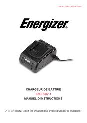 Energizer EZCR20V-1 Manuel D'instructions