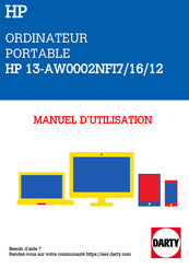 HP 13-AW0002NFI7/16/12 Manuel De L'utilisateur