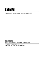 TTI TGR1040 Manuel D'instructions