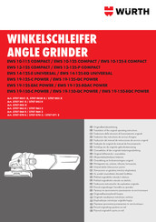 Würth EWS 19-125-EAC POWER Traduction Des Instructions De Service D'origine