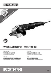 Parkside PWS 125 D3 Traduction Des Instructions D'origine